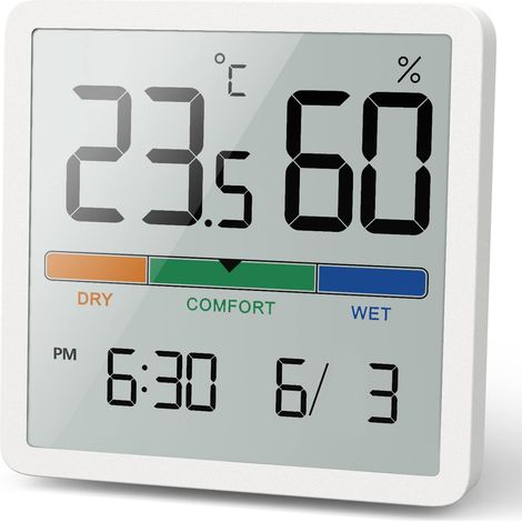 Thermomètre numérique portable avec thermomètre et hygromètre de haute précision pour la mesure de la température ambiante, le contrôle de la qualité (1/5)