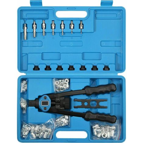 110pc M3-M12 Pince a riveter pop ensemble avec rivets alu pour rivets aveugles en acier inoxydable alu Riveteuse manuelle professionnelle (1/5)