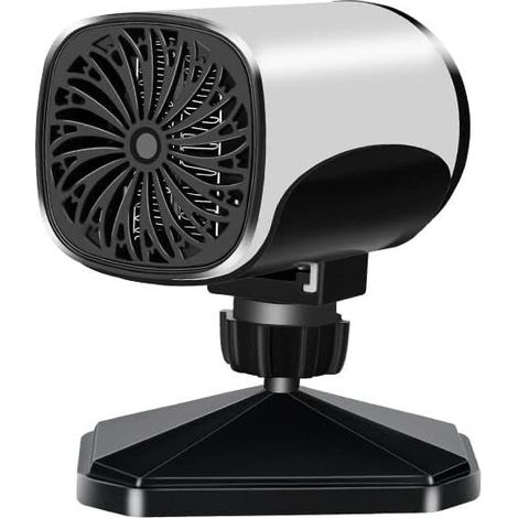 Portable car air defogger, 12/24V 150W, 360° rotating fan, windshield defogging tool. (1/4)