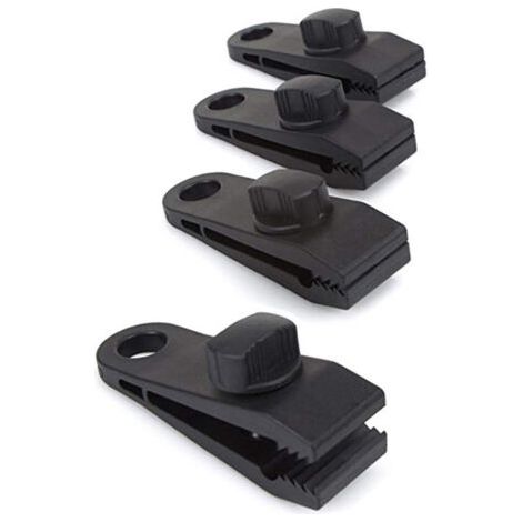 Plan Clip, Clip de fixation Tendeur Support pour bâche Toile de tente Lot de 8 pièces, Noir, 82 x 26 mm (1/5)