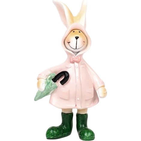 Statue de lapin, décoration de pâques, Art-Tiens un parapluie