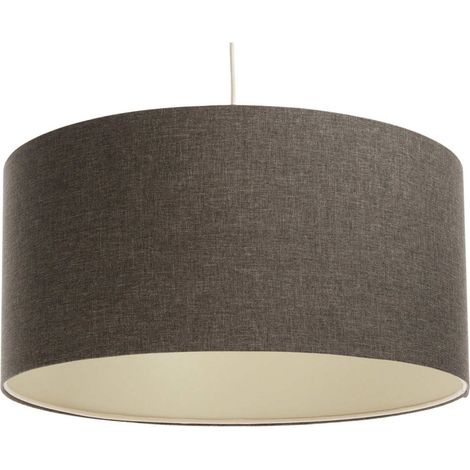 Suspension tissu boho élégant lumière douce ajustable salon - Ø 40 cm - H20 cm (1/5)