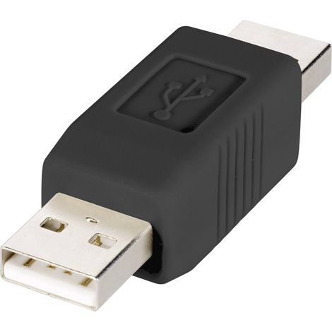 Adaptateur USB 2.0 Renkforce rf-usba-02 - [1x USB 2.0 type A mâle - 1x USB 2.0 type A mâle] - noir c (1/3)