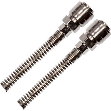 Druckluft Schnell-Kupplung 2 Stück 1/4" Einstecknippel Schlauchanschluss mit Knickschutz Innen-Ø 5-6mm, Aussen-Ø 8-10mm +Kupplung Female Ø5x8mm (1/3)