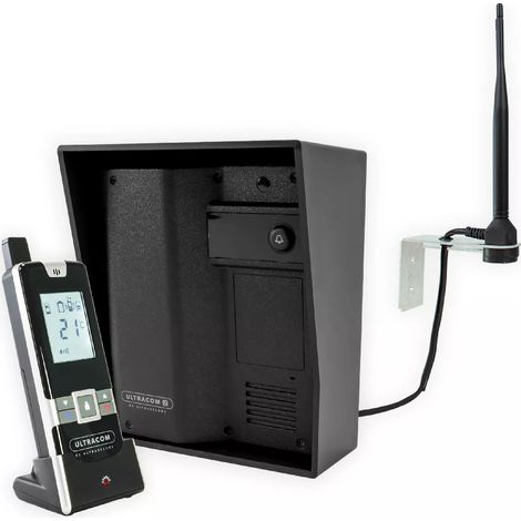 Interphone 600m autonome sans-fil - UltraCOM2 SOLO visière noire + combiné + antenne : contourner obstacle / pilier (1/5)