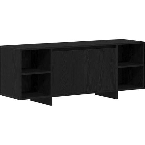 Maison Exclusive - Mobile TV 130 x 35 x 50 cm Rovere Nero Legno ingegnerizzato