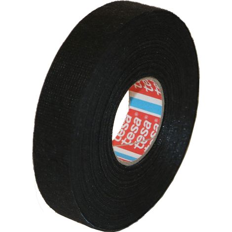 Ruban adhésif isolant PET - 1 rouleau - Non tissé 19mm x 15m - Protection faisceaux câbles - Usage électrique automobile - Noir (1/4)