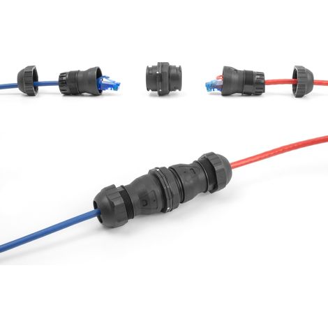 Delock Conector de cable RJ45 hembra a RJ45 hembra Cat.6A IP68 resistente al polvo y al agua