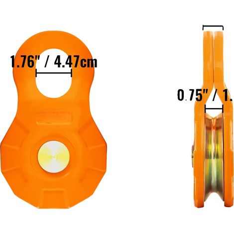 Bloc de tirage, capacité de charge de 25000 lbs, acier au carbone durable (1/5)