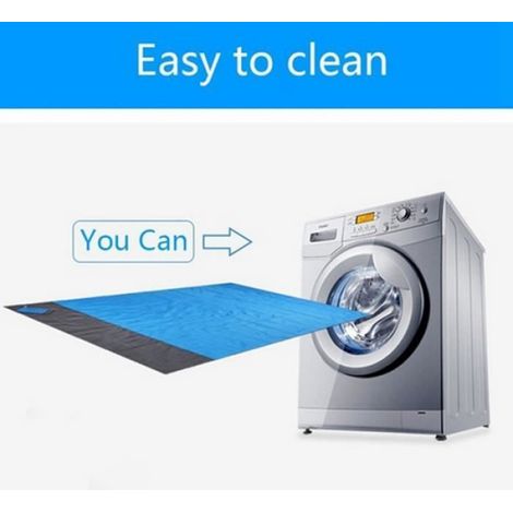 Tapis De Plage - 200 X 210 Cm - Imperméable Anti Sable - Pliable Portable - Pour Pic-Nique Et Activités Extérieures - 1 Pièce (1/4)