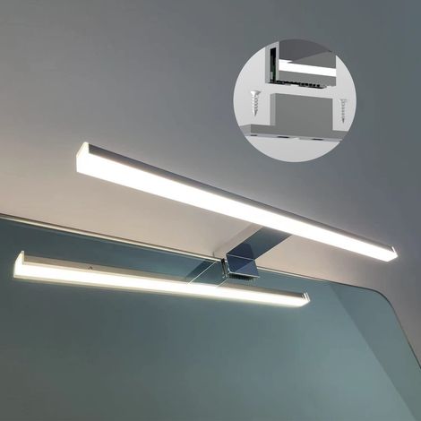 DILUMEN Spiegellampe Badezimmer, 10w 800lm 40cm, LED Spiegelschrank Beleuchtung, Spiegelleuchte Bad Moderne,Spiegel Lampe Bad, Naturweiß 4000K Badleuchte (1/5)