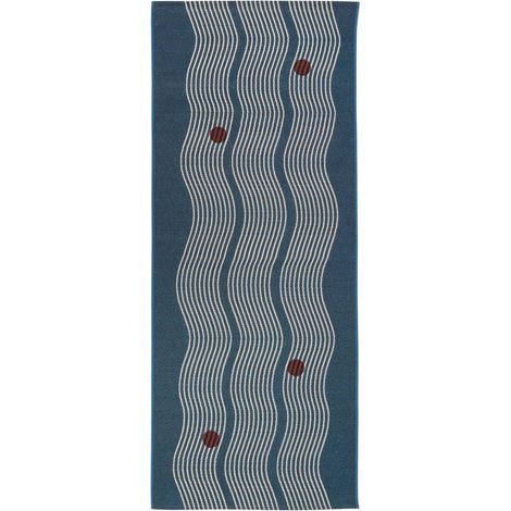 Rechteckiger Teppich „Nippon Line“, 75 x 200 cm, blau - Atmosphera créateur d'intérieur (1/2)