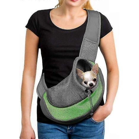 Verstellbare Tragetasche für kleine Hunde und Katzen, atmungsaktives Netzgewebe, tragbarer Schultergurt für Reisen mit Welpen und Kätzchen. (1/5)