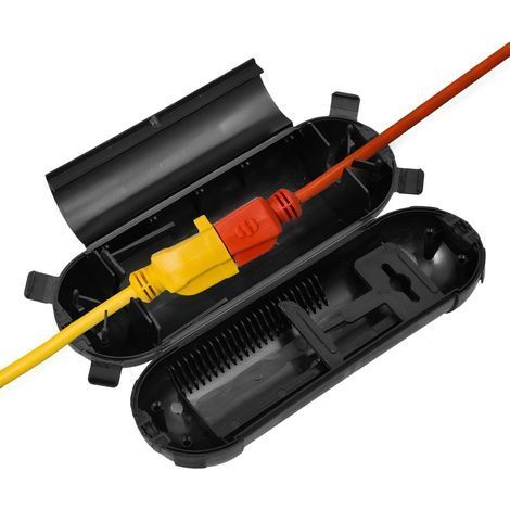 1 Boîte de Connexion Étanche, Matériau PP, Pour Rallonge, Prise, Jardin (1/5)