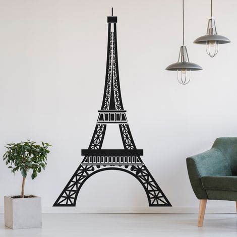 Sticker Mural - Tour Eiffel - 147x247 cm - Noir (1/3)