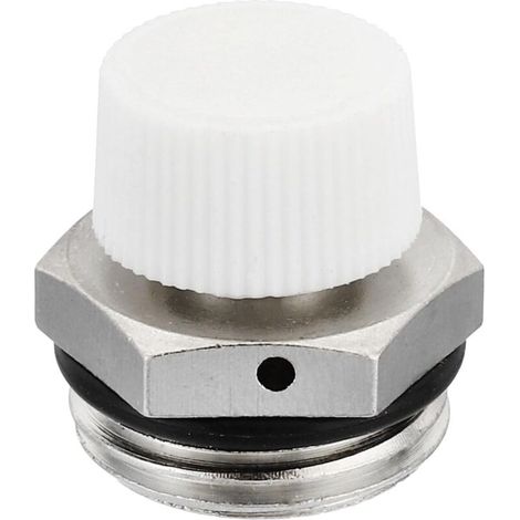 1/2" Radiator Bleed Valve, Manual Safety Valve, 24mm Diameter Safety Valve for Radiators, Brass Radiator Bleed Valve, 5 Pieces (1/5)