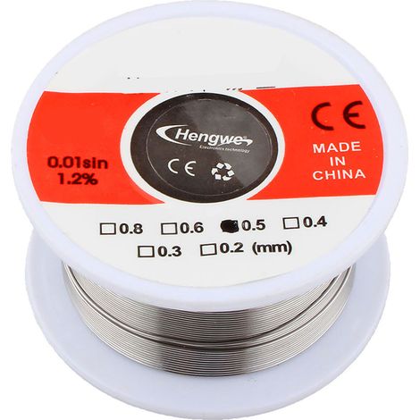 50 g Lötdraht mit Zinn- und Kolophoniumkern, 0,5 mm, Sn60/40, Flussmittel 1,2 % (1/5)