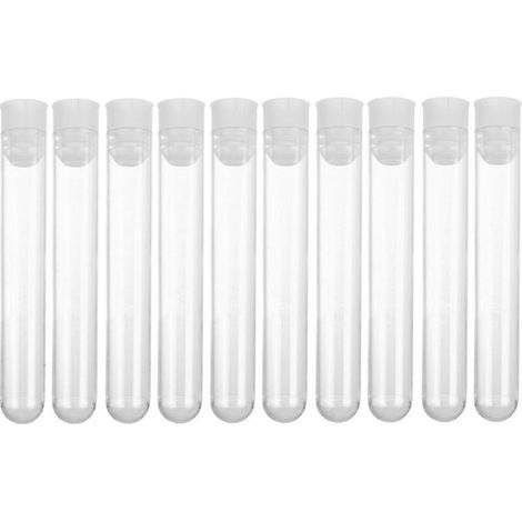 50 tubes en plastique transparent