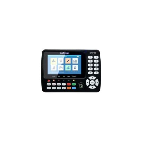 Détecteur de satellite, ST-5150 DVB-S2/T2/C COMBO Satellite TV Signal Finder Digital Handheld Signaler chercheur de satellite H.265 HEVC MPEG-4 4,3 pouces TFT LCD chercheur de satellite