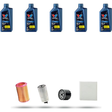 Kit tagliando 4 FILTRI e 5L OLIO compatibile con Alfa Romeo 166 (936) 2.4 JTD 20V 132kw dal 2006 al 2007 (1/5)