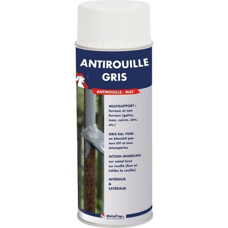 Antirouille Gris - 0.4 L - Bombe 400 mL - 7040 - Gris fenêtre - Metaltop (1/5)