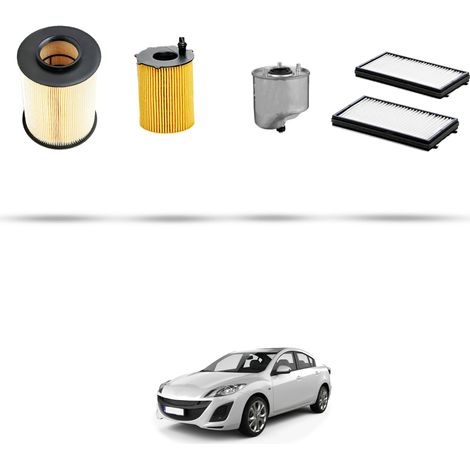 Kit tagliando 4 filtri compatibile con Mazda 3 (BL) 1.6 MZ-CD 85kw dal 2010 (1/5)