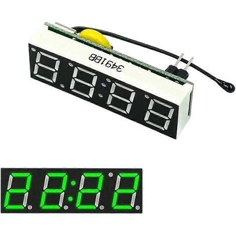 RX8025T 3 dans 1 LED Module d'horloge numérique de température et de tension Carte de thermomètre voltmètre DC 5V-30V (1/5)