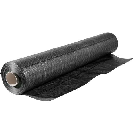 Telo per pacciamatura in polipropilene 100g/mq con rivestimento anti-UV. Telo anti erbacce per protezione orto piante e fiori. M100x1,05