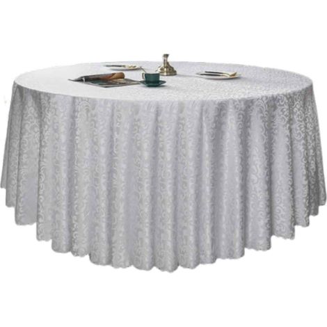 1 Nappe ronde, polyester, lavable, grande table, hôtel restaurant mariage (1/5)
