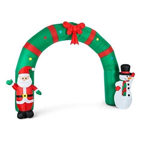 1 Arche de Noël Gonflable,Éclairage LED Intégré,Tissu Non Tissé IP44,Décoration Extérieure Jardin (1/5)