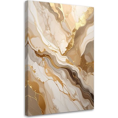 Leinwandbild Beige und Gold Glamour Abstrakt 30x45