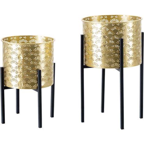 VASE HOLDER GLISSY SET 2PCS -A- CM Ø 21X38-19X28 (1/5)