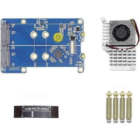 Dual-NVMe-PCIe-zu-M.2-SSD-Adapterkarte für Raspberry Pi 5 MPS2280D, kompatibel mit 2280/2242/2230-SSDs (1/5)