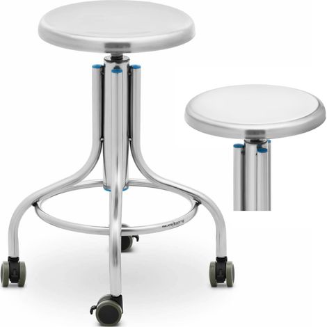 Tabouret labo - Steinberg Systems - Matériau : inox - Siège : Ø 29 cm (1/5)
