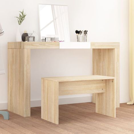 vidaXL Sgabello da Toeletta Rovere Sonoma 70x35x45cm Legno