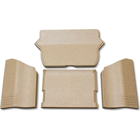 Habillage de foyer pour poêles à cheminée 26T – Plaques en vermiculite – Dimensions optimisées pour modèles Contura – Lot de 4 pièces – Kaminxpert