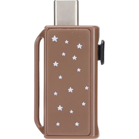 Tragbarer, teebrauner USB-Stick aus Kunststoff, 64 GB, mit Push-and-Pull-Mechanismus, ideal zum Speichern und Übertragen von Daten. (1/5)