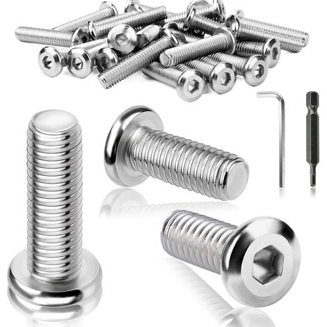 Vis Tete Plate M5x35mm Vis Allen M5 Acier Inox 25 Pièces (1/5)