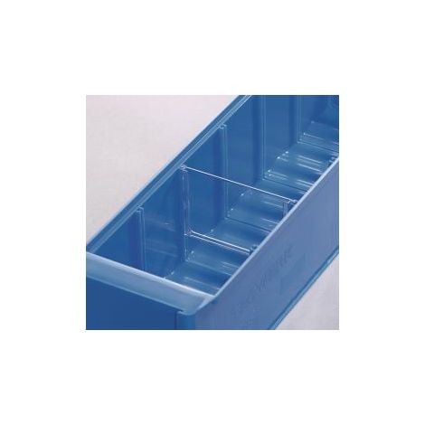 Separador para caja de estante A.91mm Estriolux transp.10Uds./Bolsa TECWERK (1/2)