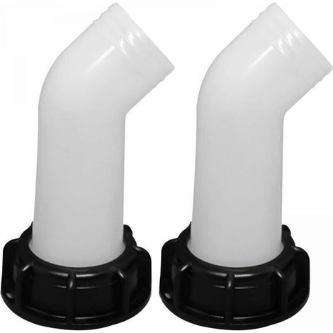 2 Pack with Drain Nut IBC Tank Nozzle 1000L Valve Connector Extension Tube Nozzle Adapter IBC Tank Tap Connector 2" IBC Tank Tap Nozzle (1/4)