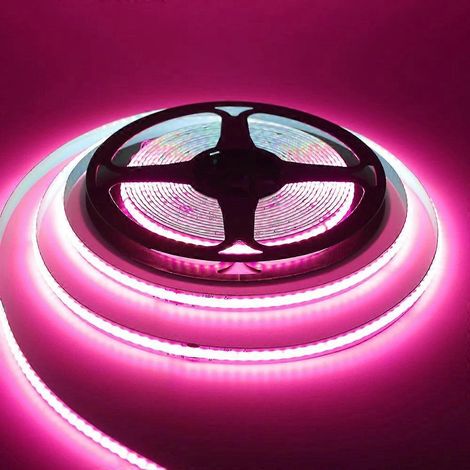 Bande LED COB 220 V 5 à 50 m 240 LED ultra-lumineuses ruban flexible IRC 90 rose (longueur : 15 m). (1/5)