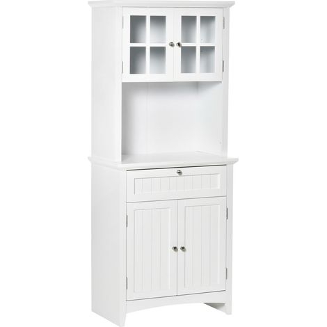 MOBILE ALTO CON 2 ANTE E RIPIANI REGOLABILI 68.6X40X164CM BIANCO (1/5)