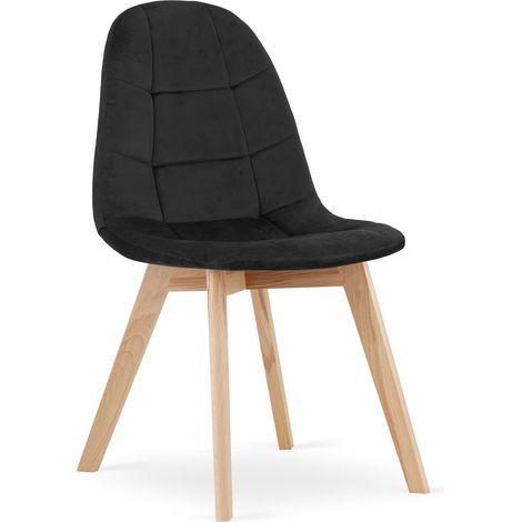 Fauteuil Valora NUUC velours noir assise confortable salon (1/5)