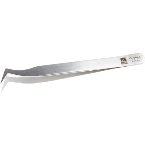 Brucelles RS PRO pointe Angle, Plat en inox, L. 120 ( Prix pour 1 ) (1/2)