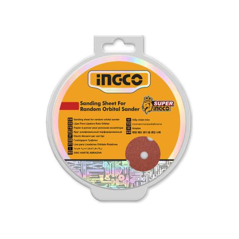 Abrasifs ingco pack 50 pièces grains P40 à P180 125 mm