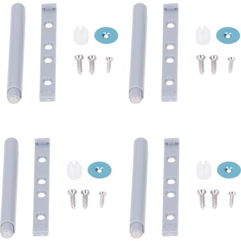 20 ensembles de ressorts de porte de placard à rebond en ligne droite, de type bouton-poussoir, sans poignée, interrupteur à ressort automatique invisible pour tiroir à rebond, mécanisme de bouton-pou (1/5)