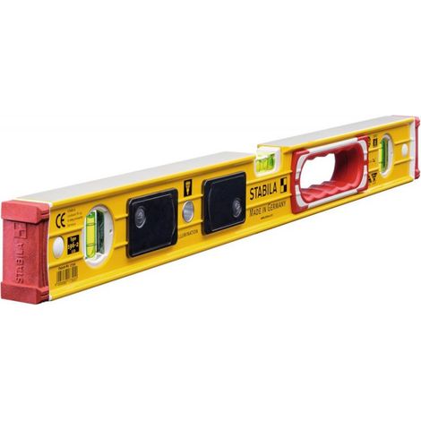 Stabila – Niveau à bulle 61 cm – Fioles éclairées pour lisibilité optimale – Profilé en aluminium renforcé – SKU 17392