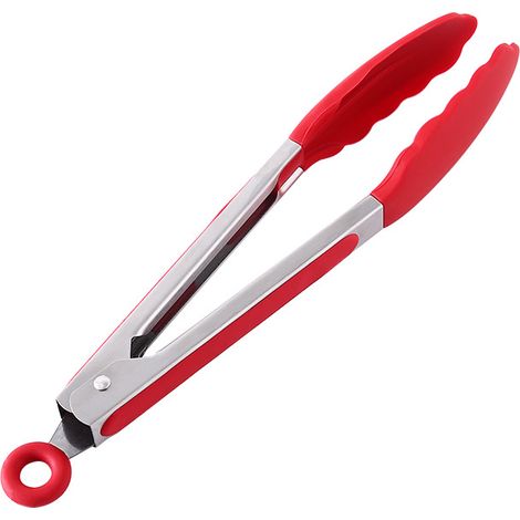 Pinces de cuisine verrouillables, pinces de cuisine en silicone, acier inoxydable de haute qualité avec embouts en silicone