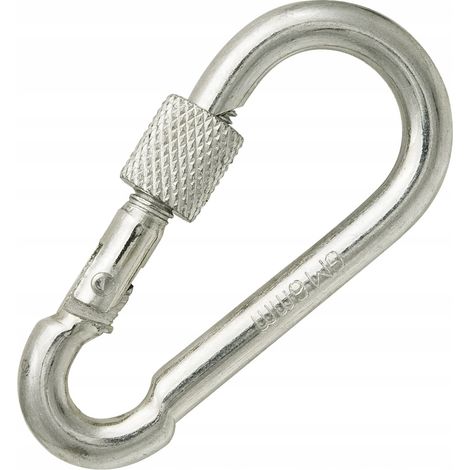 Moschettone di sicurezza per vigili del fuoco, zincato, 12x140, portata 450 kg, 1 pz. (1/5)