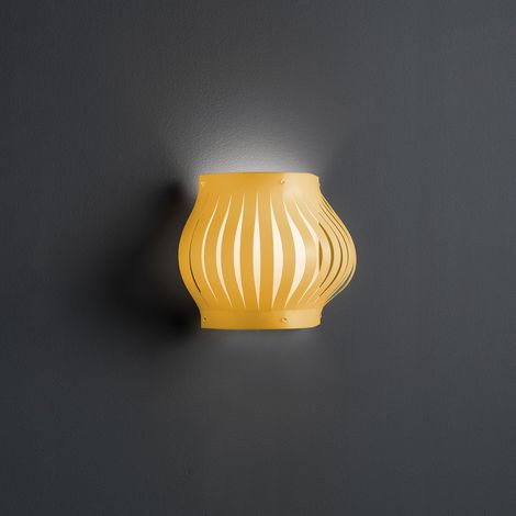 Applique Moderna Helios Polilux ® Ocra Pastello 1 Luce E27 H25Cm